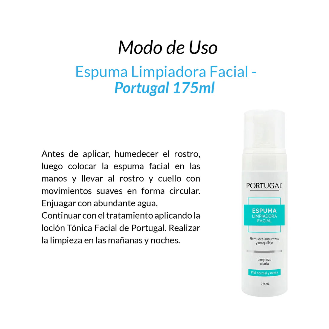 Espuma Limpiador Facial Portugal 175ml